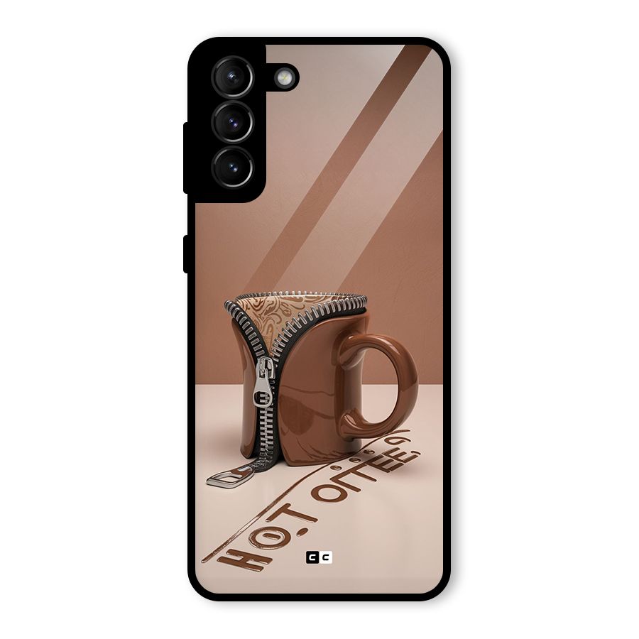 Hot Coffee Glass Back Case for Galaxy S21 Plus