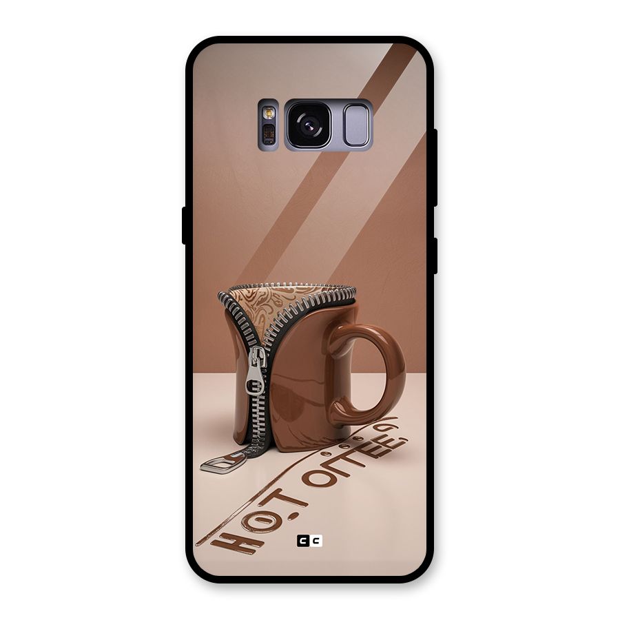 Hot Coffee Glass Back Case for Galaxy S8