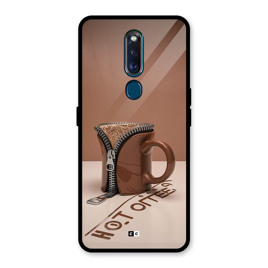 Hot Coffee Glass Back Case for Oppo F11 Pro