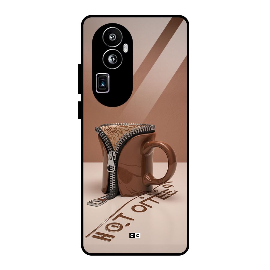 Hot Coffee Glass Back Case for Oppo Reno10 Pro Plus