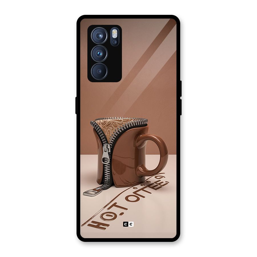 Hot Coffee Glass Back Case for Oppo Reno6 Pro 5G