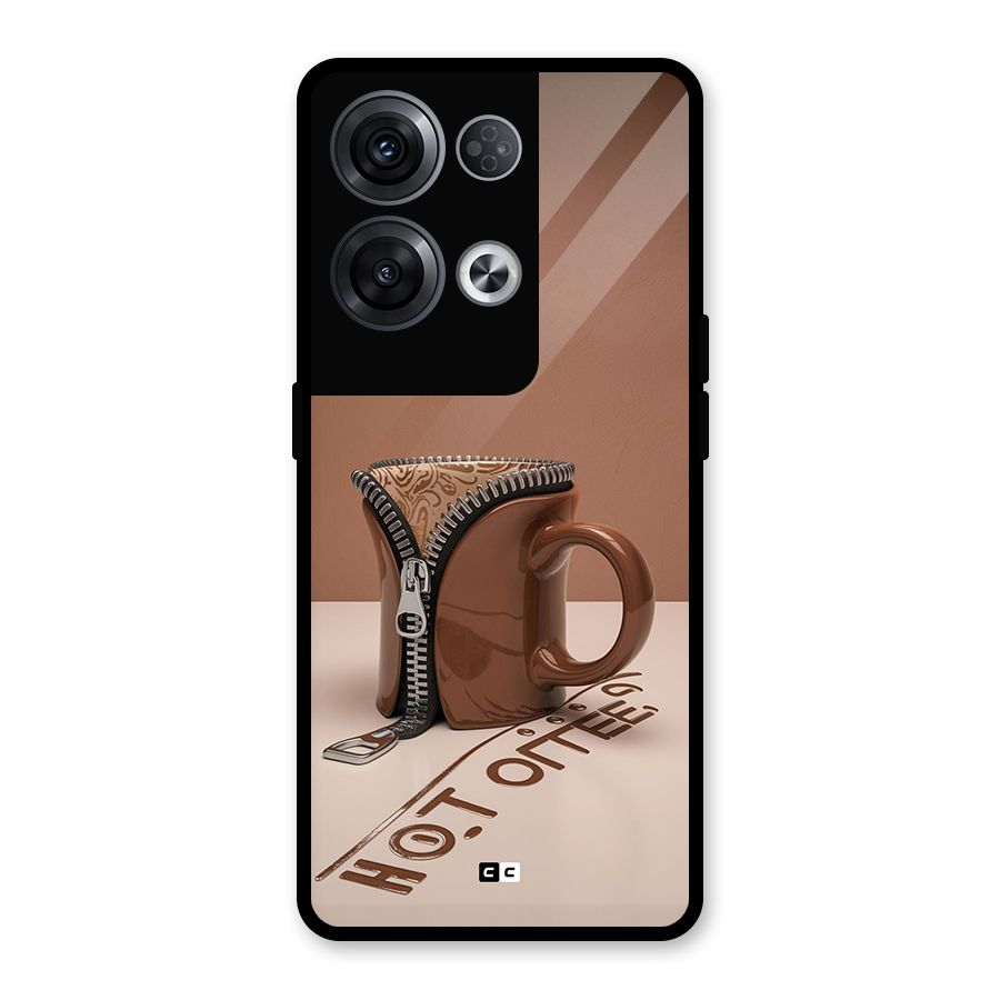 Hot Coffee Glass Back Case for Oppo Reno8 Pro 5G