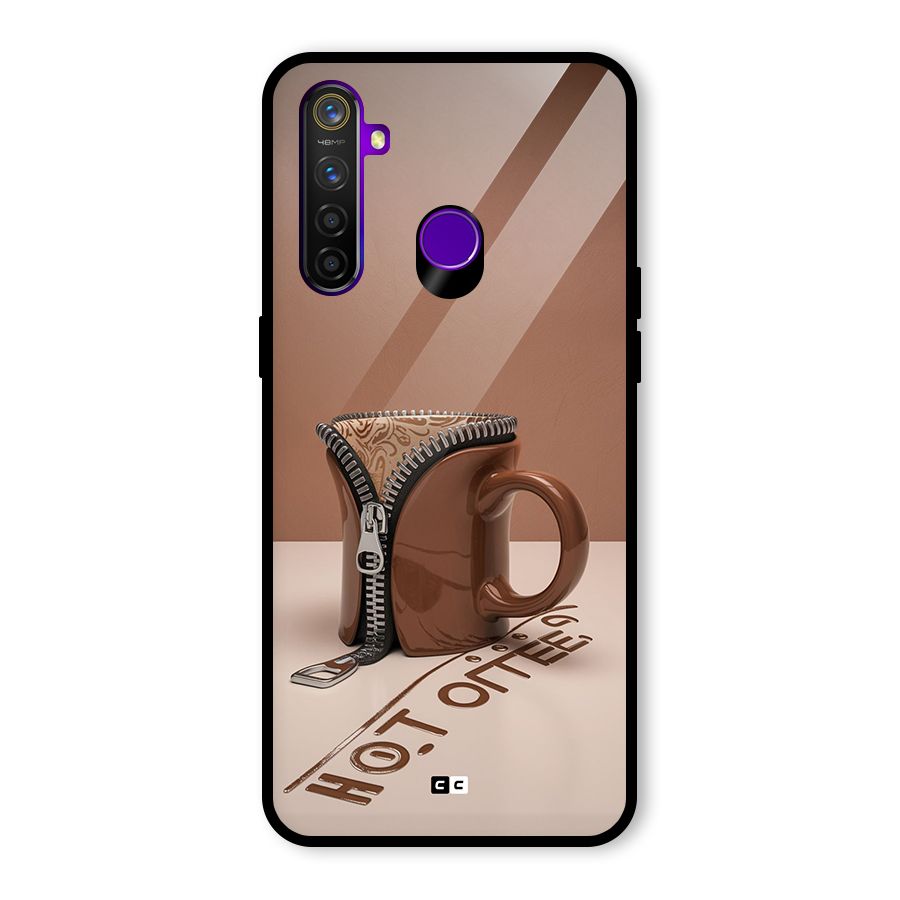 Hot Coffee Glass Back Case for Realme 5 Pro