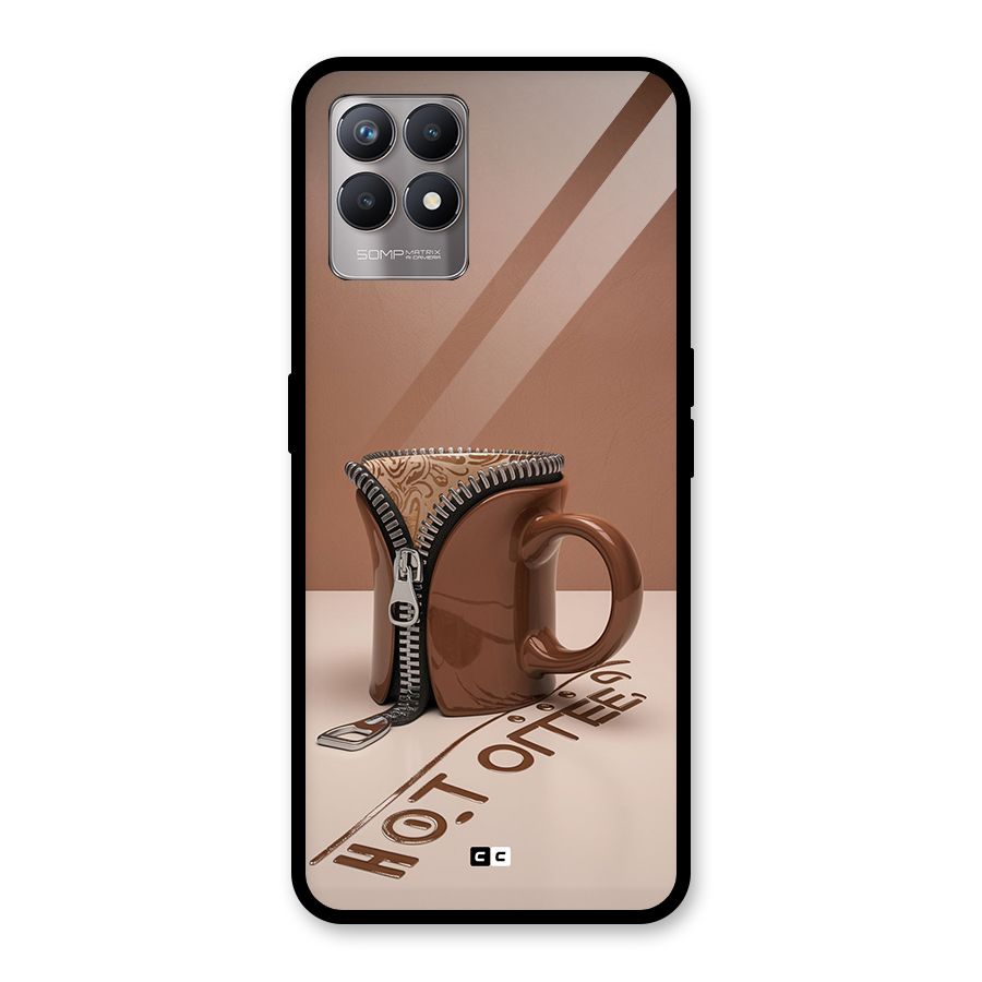 Hot Coffee Glass Back Case for Realme 8i