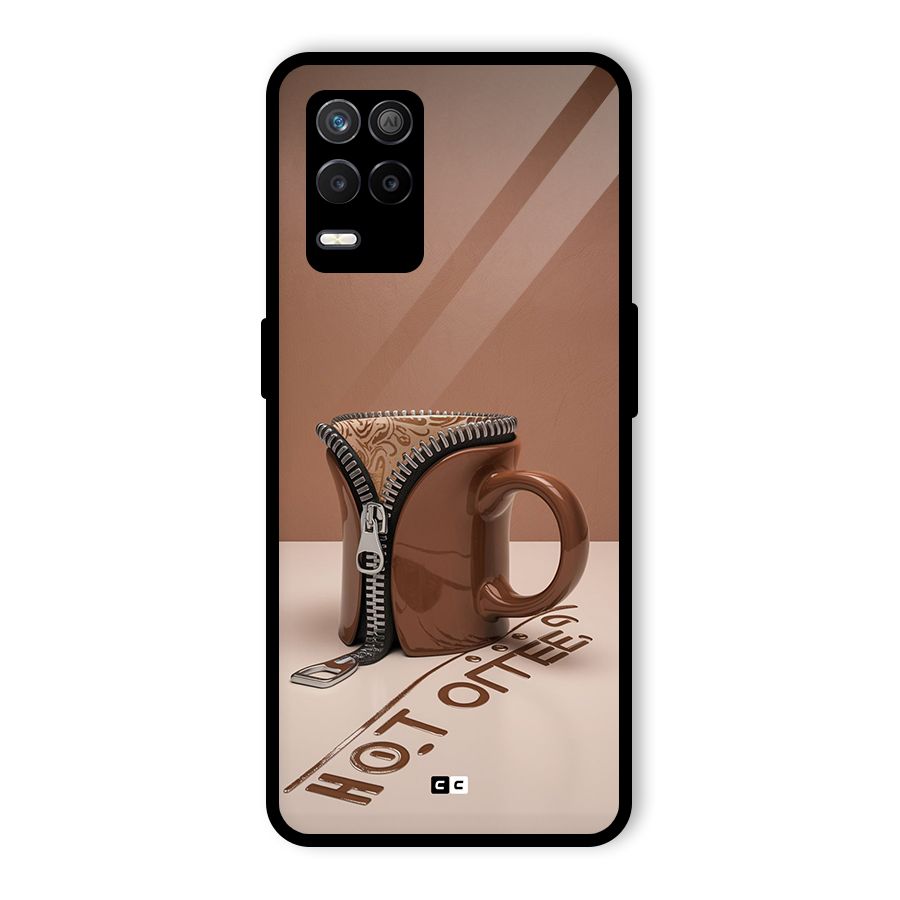 Hot Coffee Glass Back Case for Realme 8s 5G