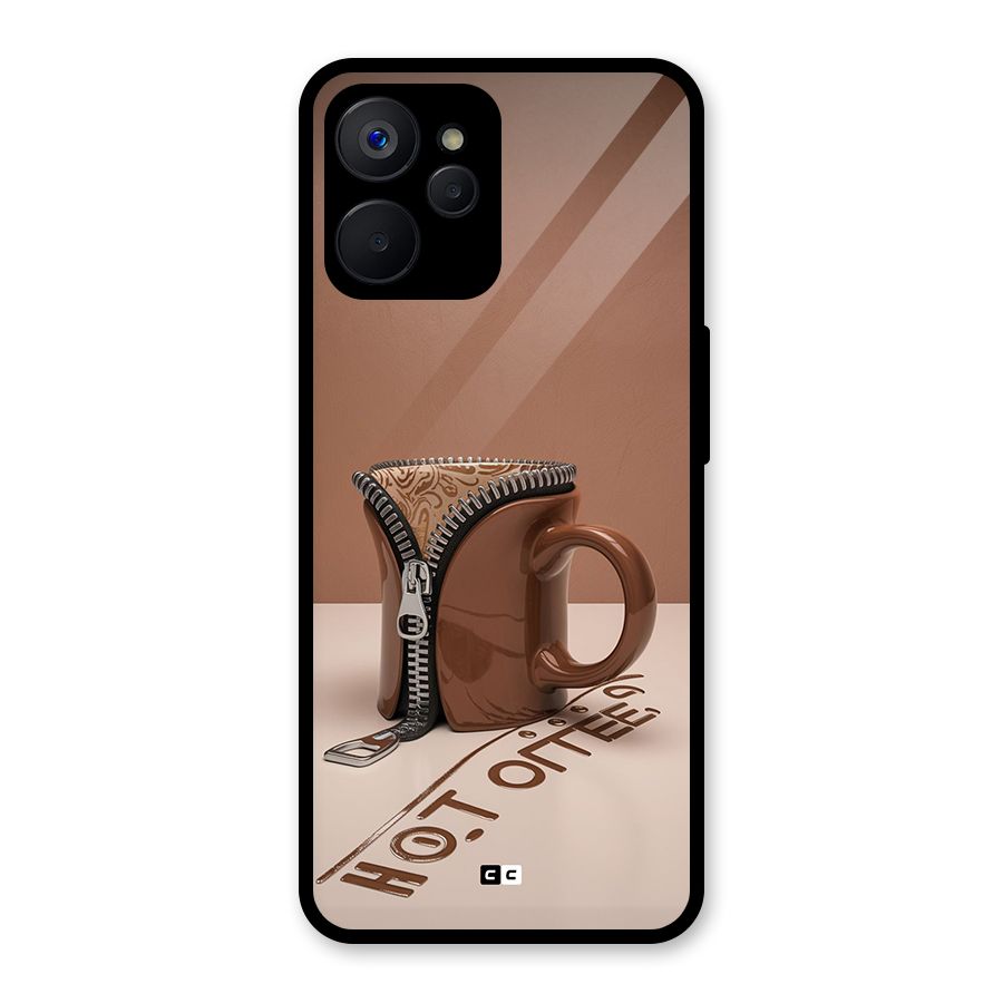 Hot Coffee Glass Back Case for Realme 9i 5G