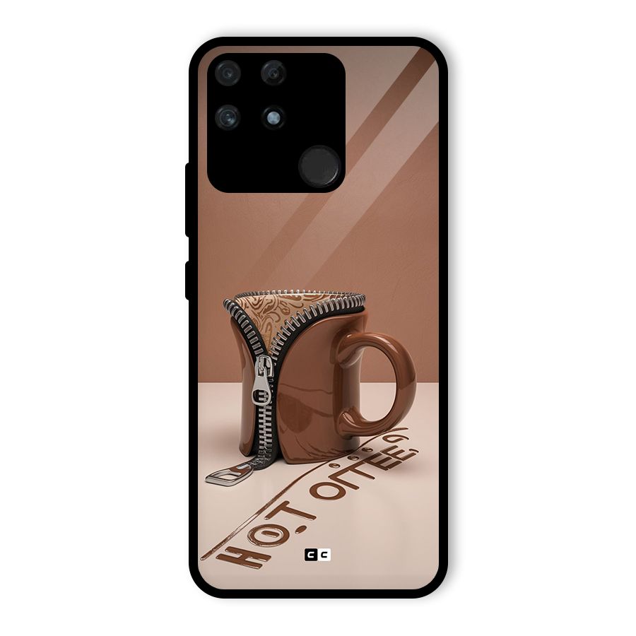 Hot Coffee Glass Back Case for Realme Narzo 50A