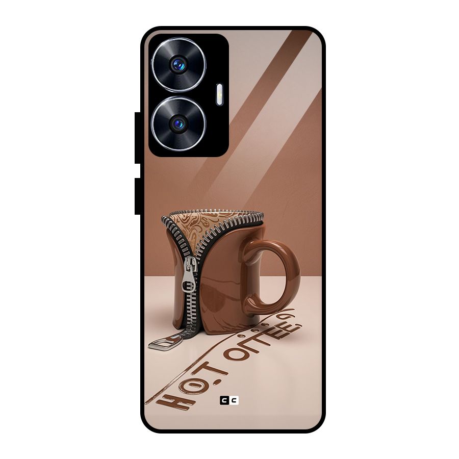 Hot Coffee Glass Back Case for Realme Narzo N55