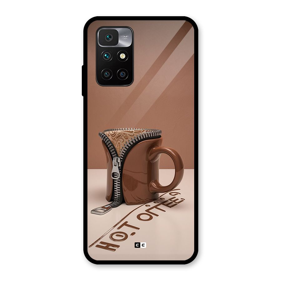 Hot Coffee Glass Back Case for Redmi 10 Prime