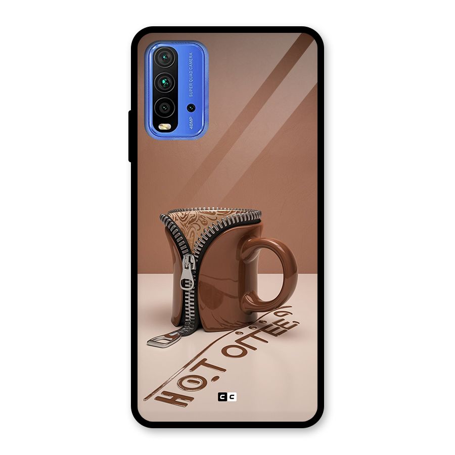 Hot Coffee Glass Back Case for Redmi 9 Power
