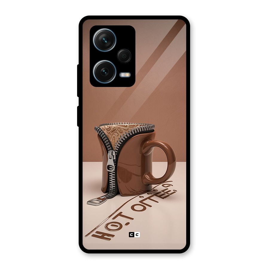 Hot Coffee Glass Back Case for Redmi Note 12 Pro Plus 5G