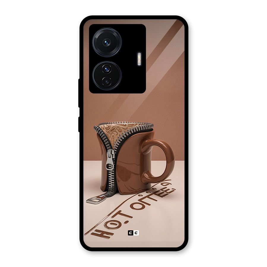 Hot Coffee Glass Back Case for Vivo T1 Pro
