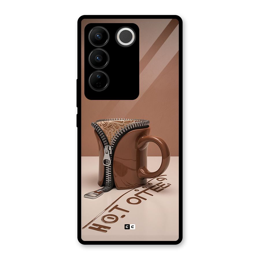 Hot Coffee Glass Back Case for Vivo V27