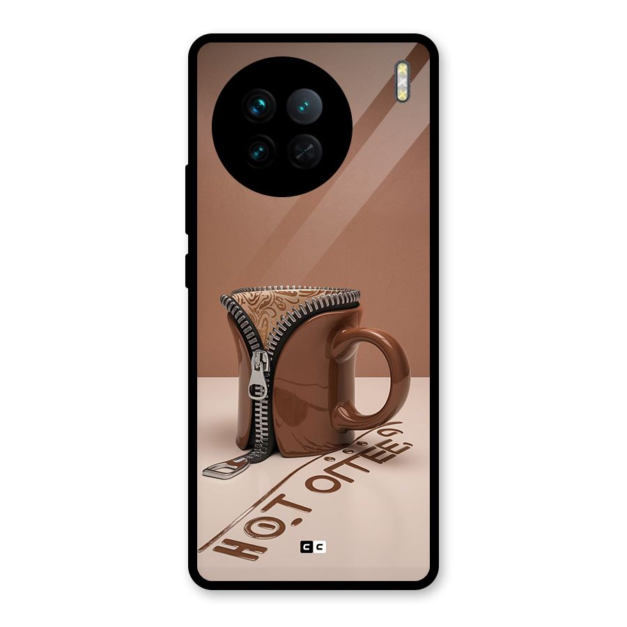 Hot Coffee Glass Back Case for Vivo X90