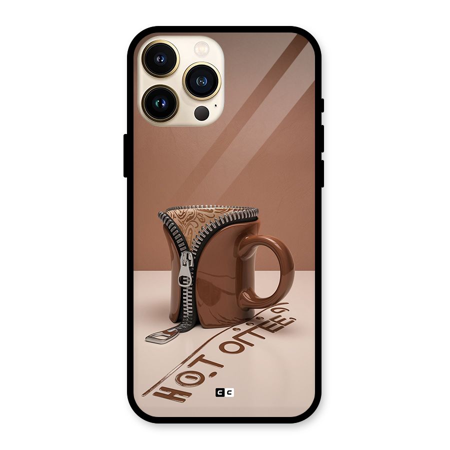 Hot Coffee Glass Back Case for iPhone 13 Pro Max