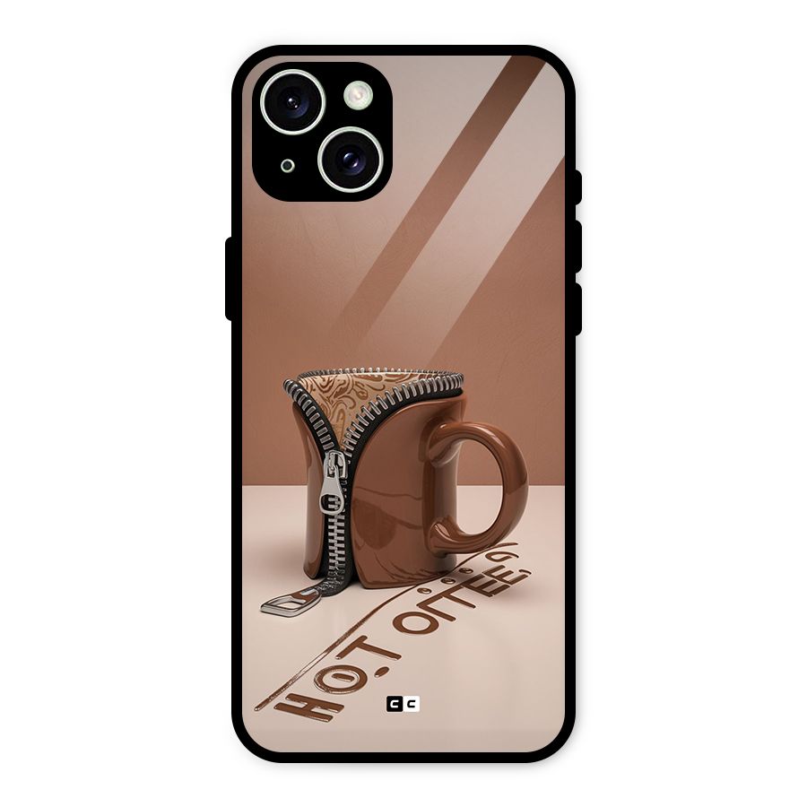 Hot Coffee Glass Back Case for iPhone 15 Plus