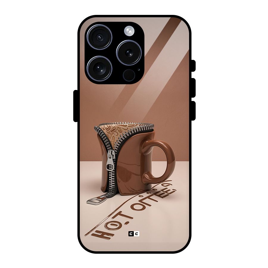Hot Coffee Glass Back Case for iPhone 15 Pro