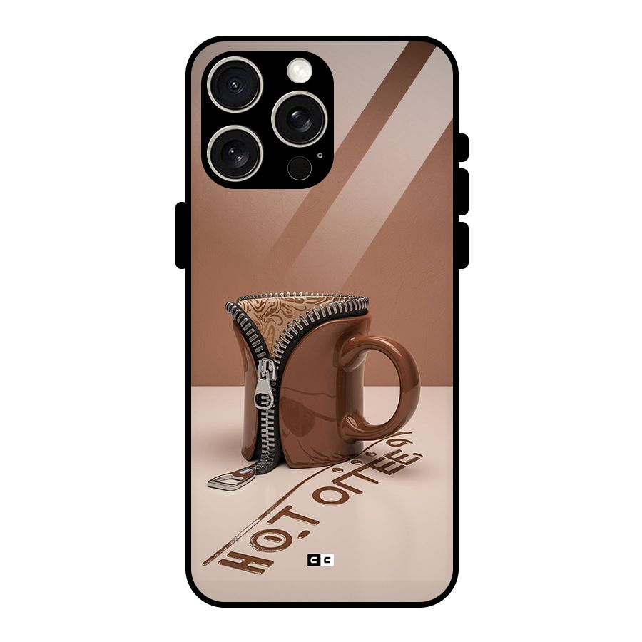 Hot Coffee Glass Back Case for iPhone 15 Pro Max