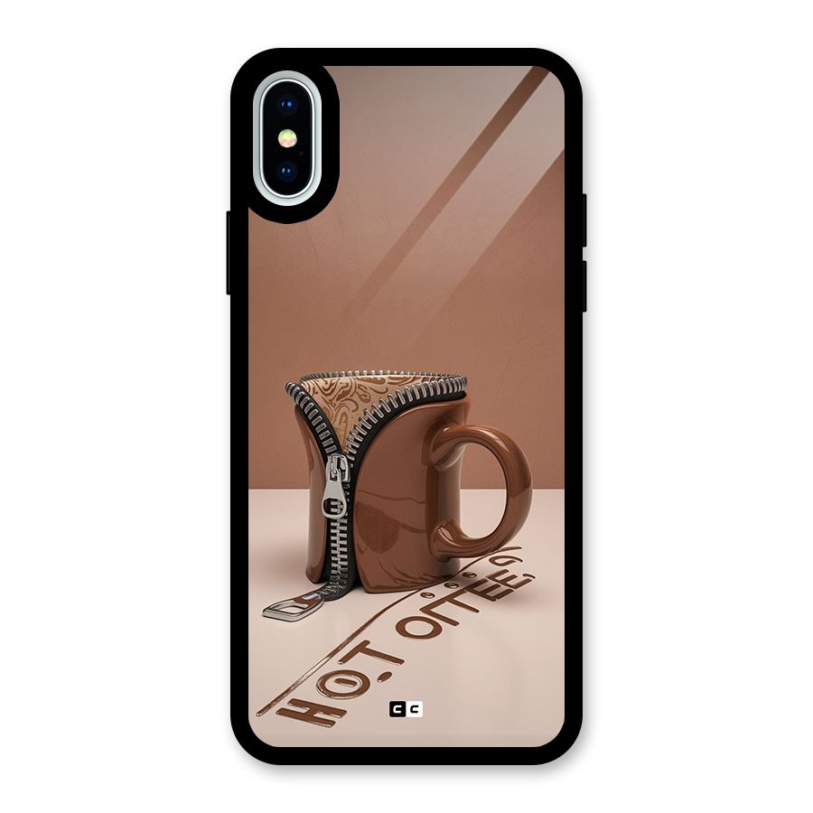 Hot Coffee Glass Back Case for iPhone X
