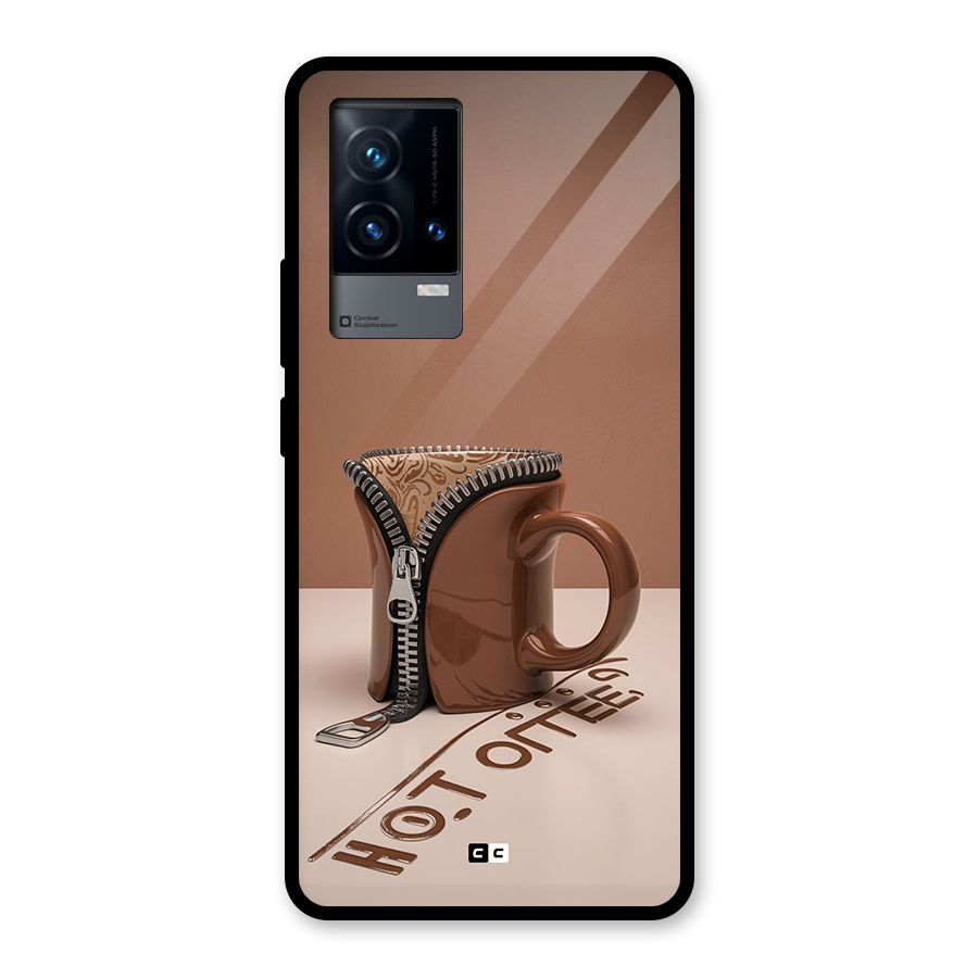 Hot Coffee Glass Back Case for iQOO 9 5G