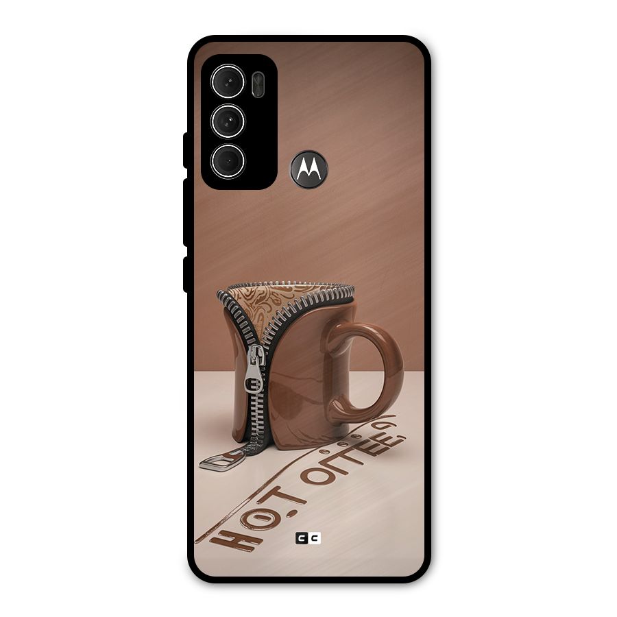 Hot Coffee Metal Back Case for Moto G60