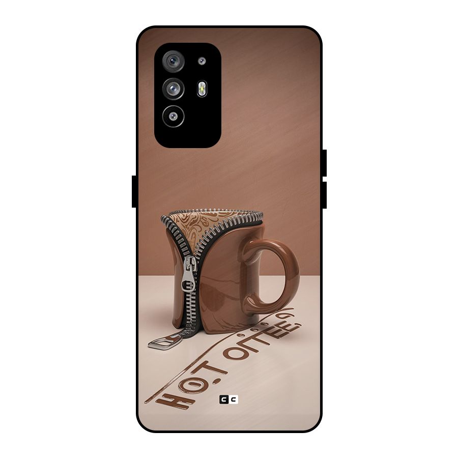 Hot Coffee Metal Back Case for Oppo F19 Pro Plus 5G
