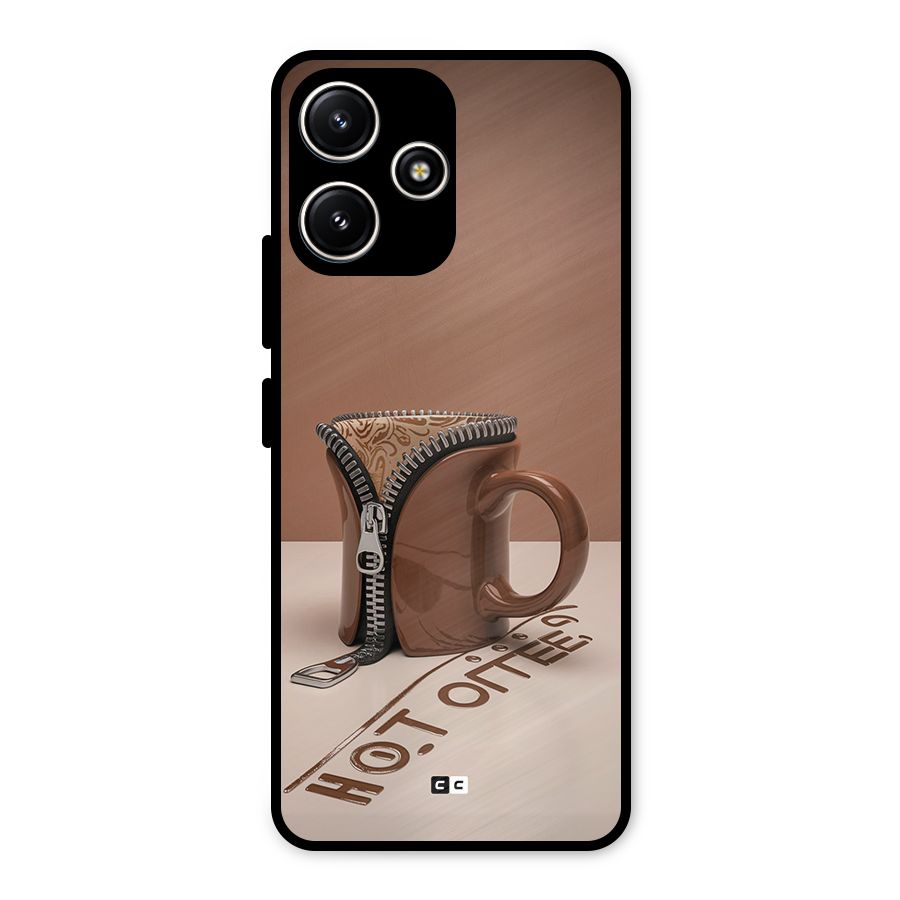 Hot Coffee Metal Back Case for Poco M6 Pro
