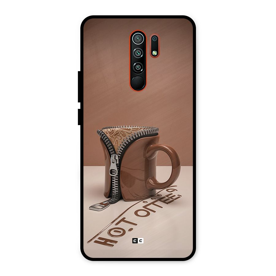 Hot Coffee Metal Back Case for Redmi 9 Prime