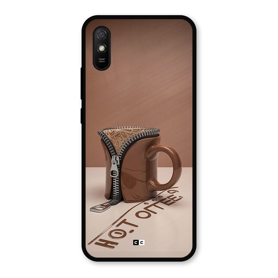 Hot Coffee Metal Back Case for Redmi 9a