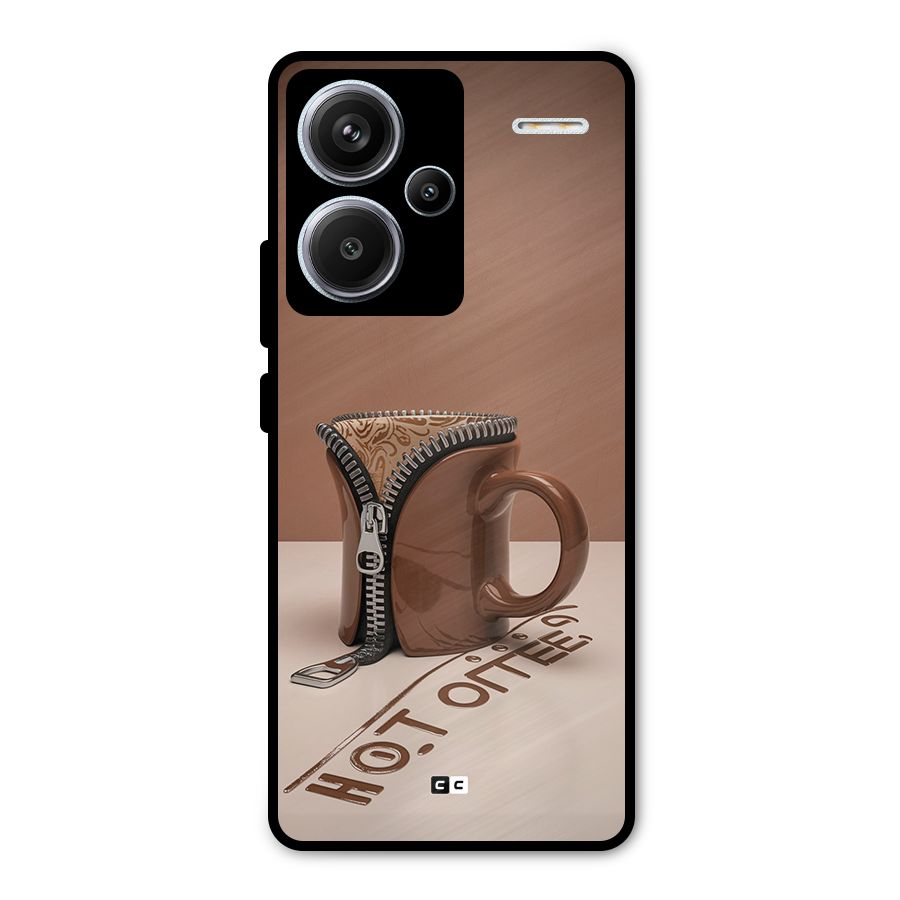 Hot Coffee Metal Back Case for Redmi Note 13 Pro Plus