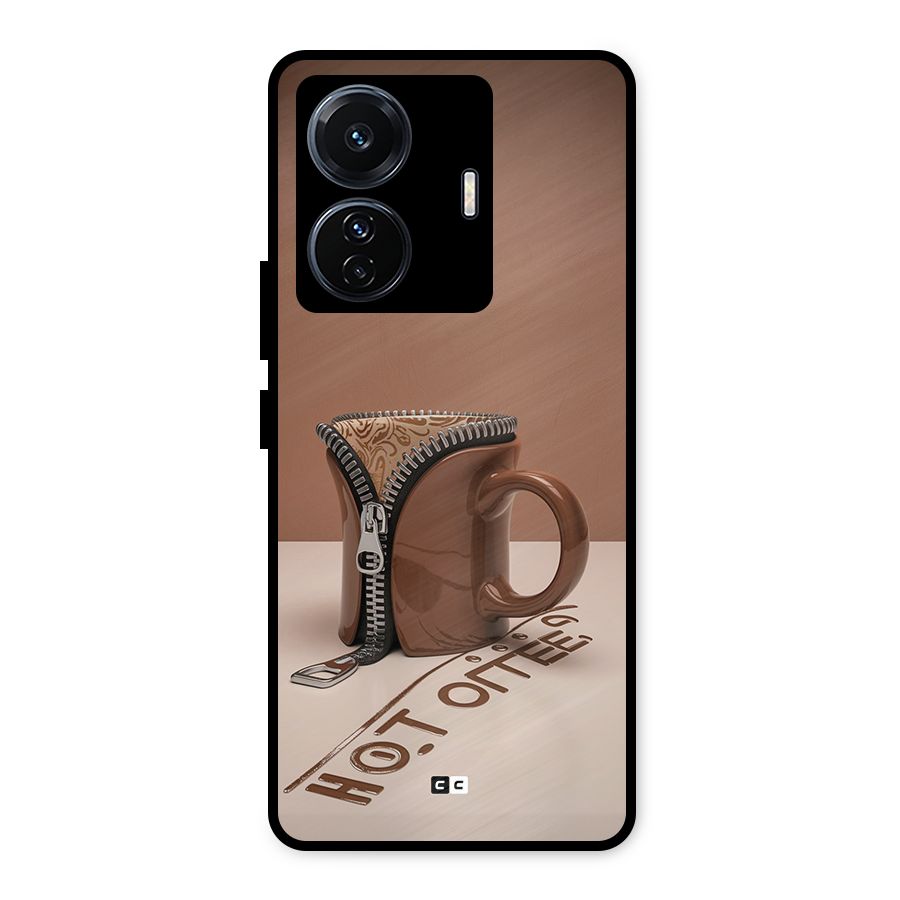 Hot Coffee Metal Back Case for Vivo T1 Pro