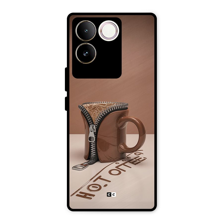Hot Coffee Metal Back Case for Vivo T2 Pro