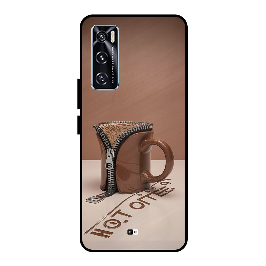 Hot Coffee Metal Back Case for Vivo V20 SE