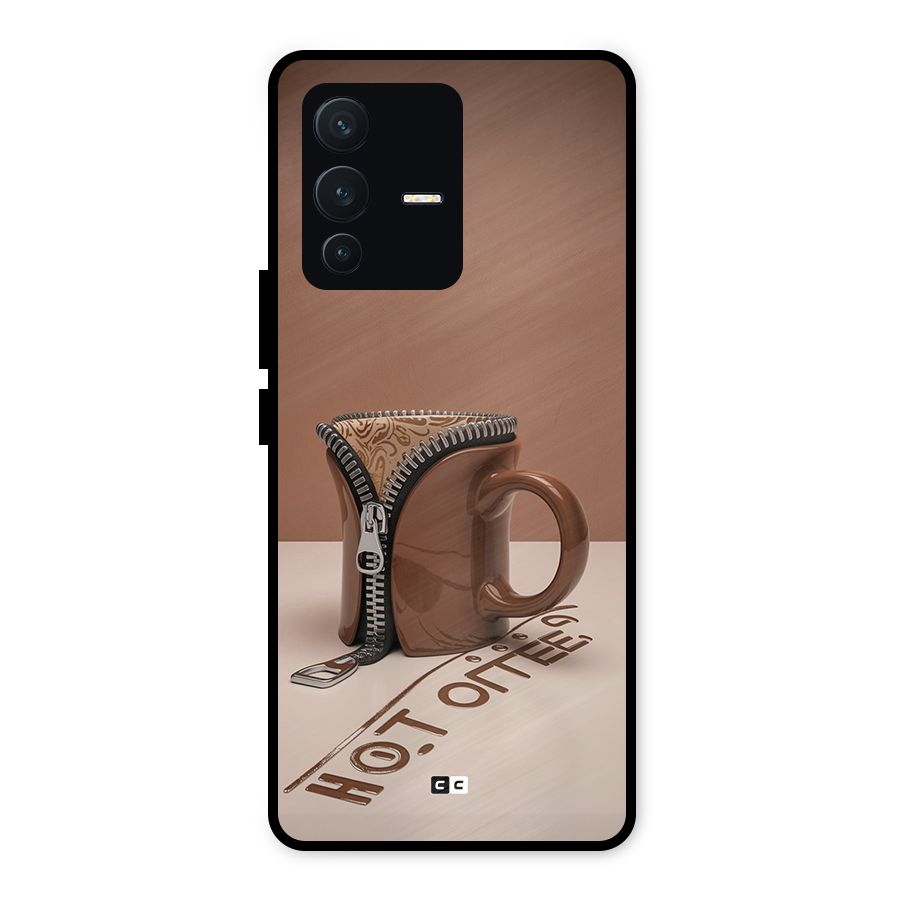 Hot Coffee Metal Back Case for Vivo V23 5G