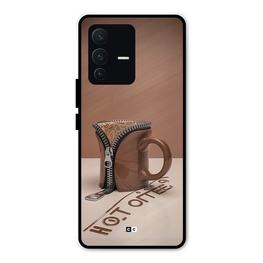 Hot Coffee Metal Back Case for Vivo V23 Pro