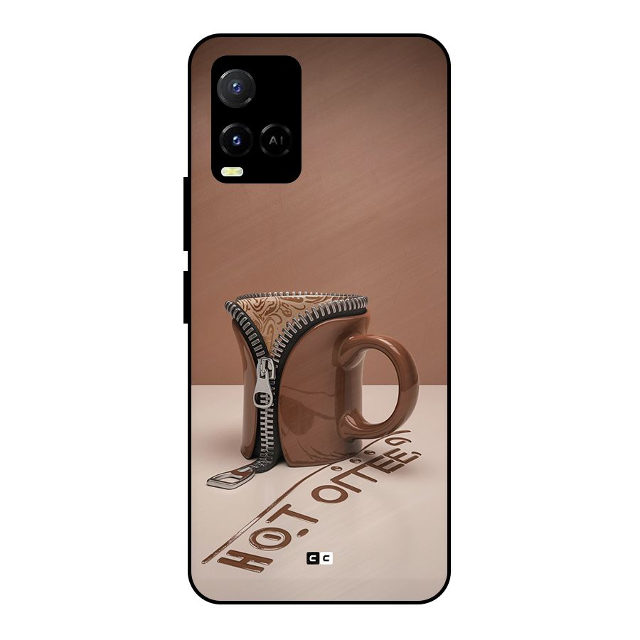 Hot Coffee Metal Back Case for Vivo Y33s