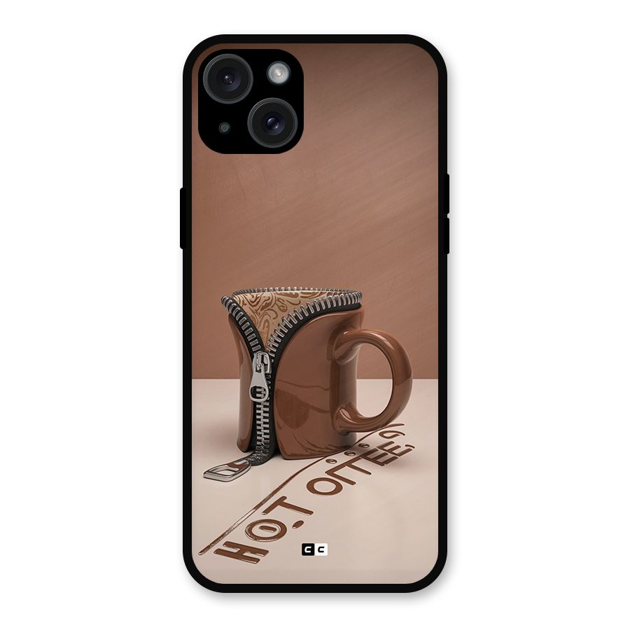Hot Coffee Metal Back Case for iPhone 15 Plus