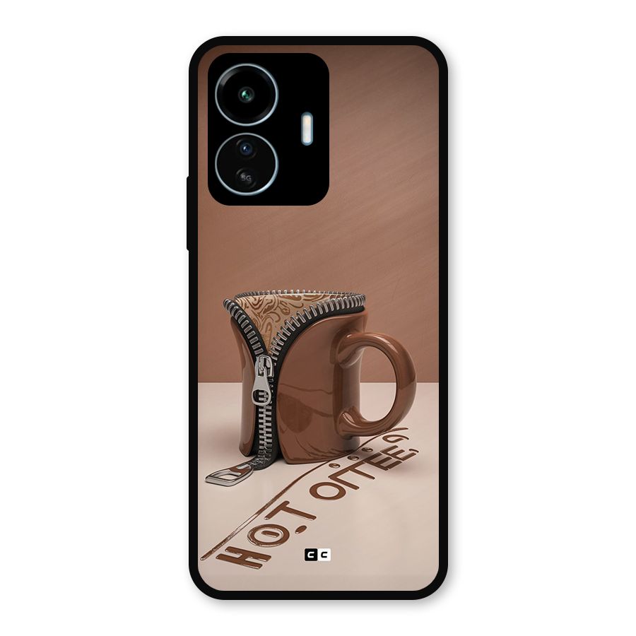 Hot Coffee Metal Back Case for vivo iQOO Z6 Lite 5G