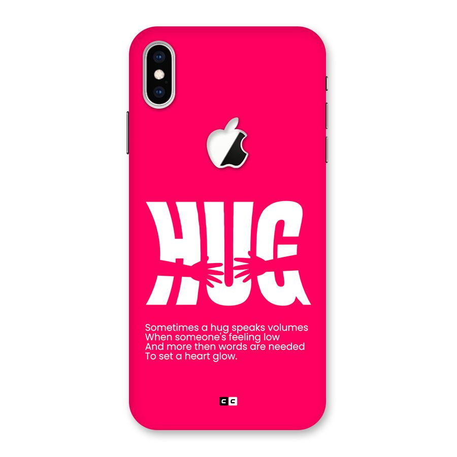 Hug Speaks Back Case for iPhone XS Max Apple Cut