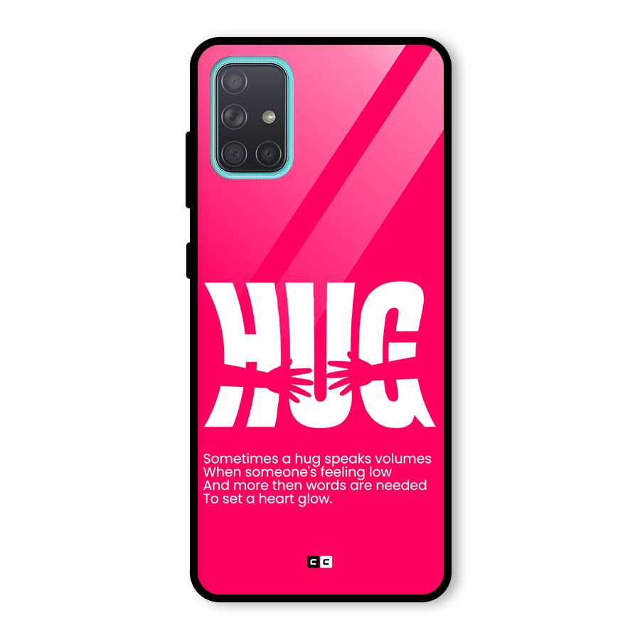 Hug Speaks Glass Back Case for Galaxy A71