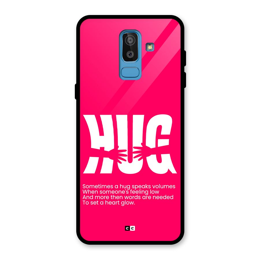 Hug Speaks Glass Back Case for Galaxy J8