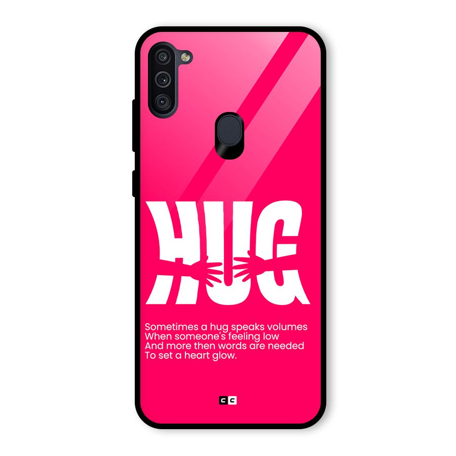 Hug Speaks Glass Back Case for Galaxy M11