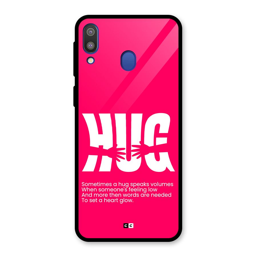Hug Speaks Glass Back Case for Galaxy M20