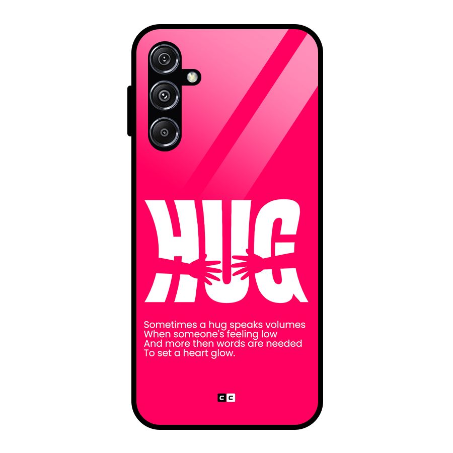 Hug Speaks Glass Back Case for Galaxy M34 5G