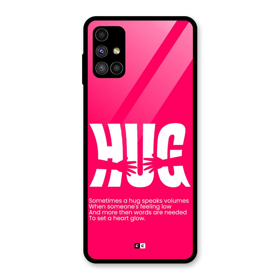 Hug Speaks Glass Back Case for Galaxy M51