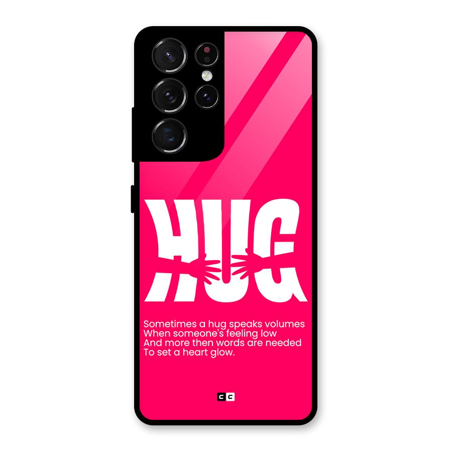 Hug Speaks Glass Back Case for Galaxy S21 Ultra 5G