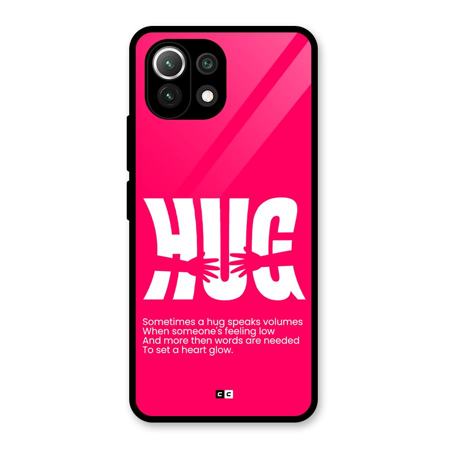 Hug Speaks Glass Back Case for Mi 11 Lite NE 5G