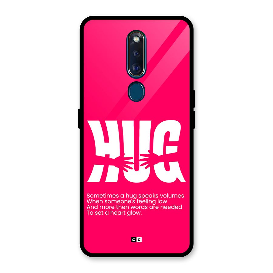 Hug Speaks Glass Back Case for Oppo F11 Pro