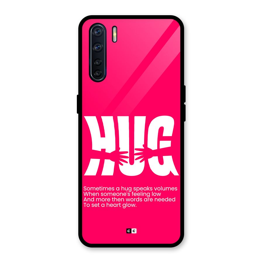 Hug Speaks Glass Back Case for Oppo F15