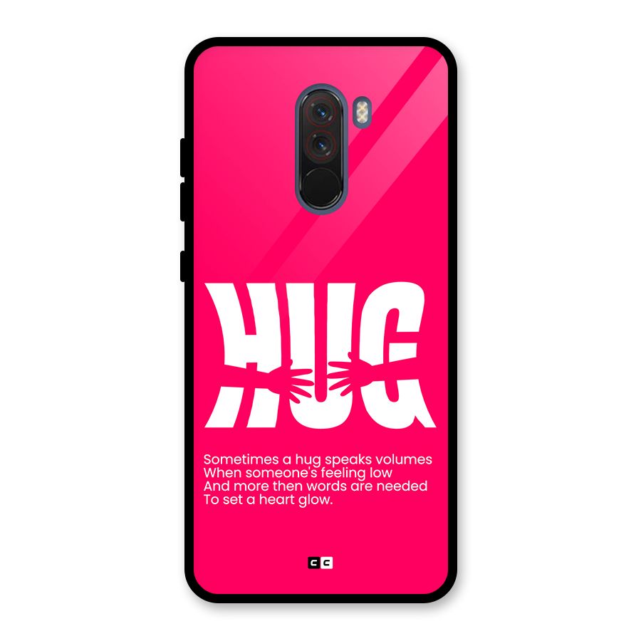 Hug Speaks Glass Back Case for Poco F1